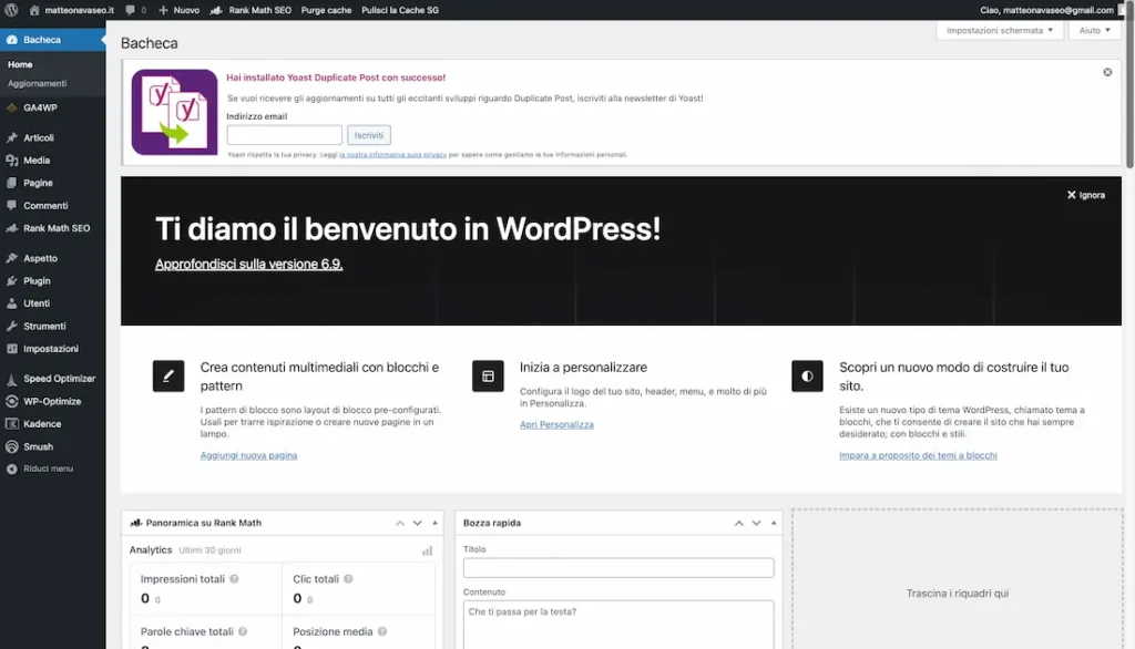 bacheca wordpress